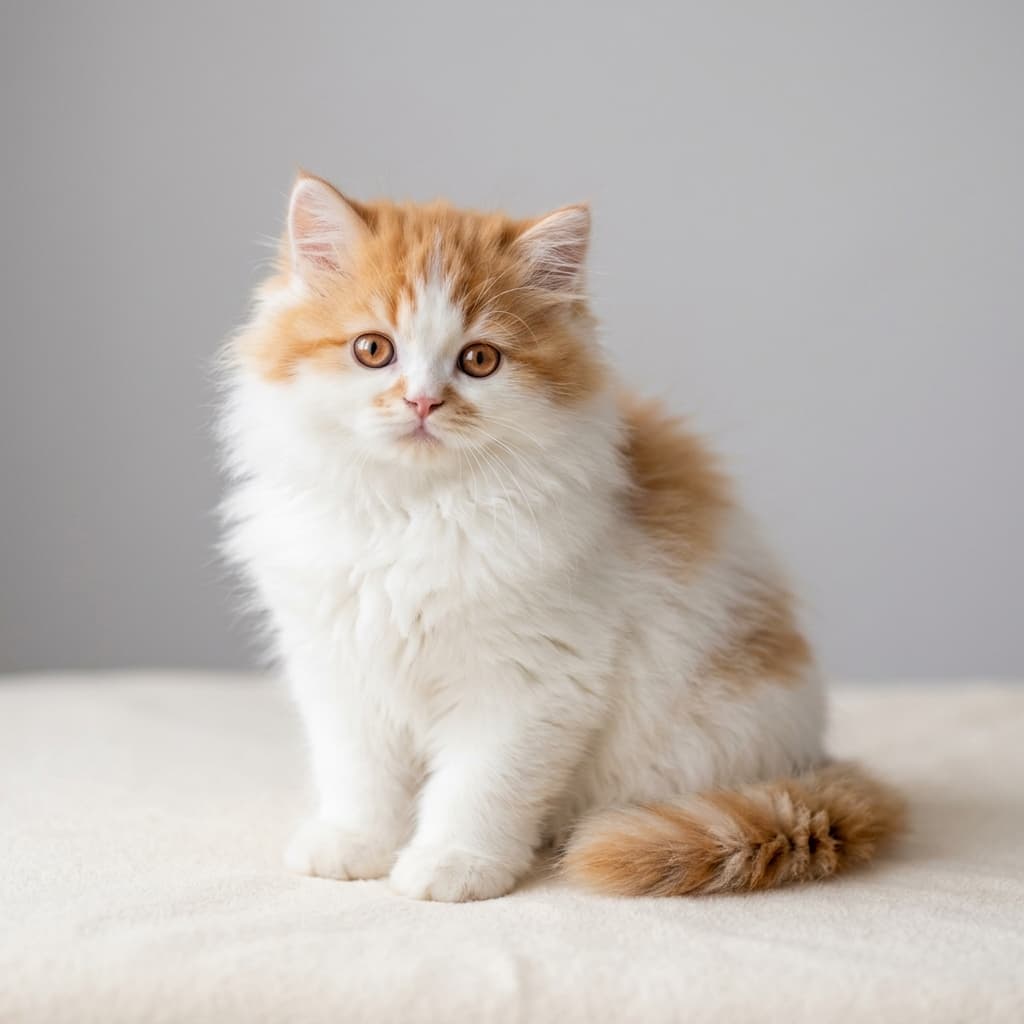 Persian Kitten - White & Cream Female, 10 Weeks, Vaccinated